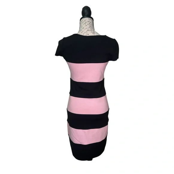 Yoana Baraschi | Black and Pink Striped Dress for Women Size Small - Picture 12 of 16